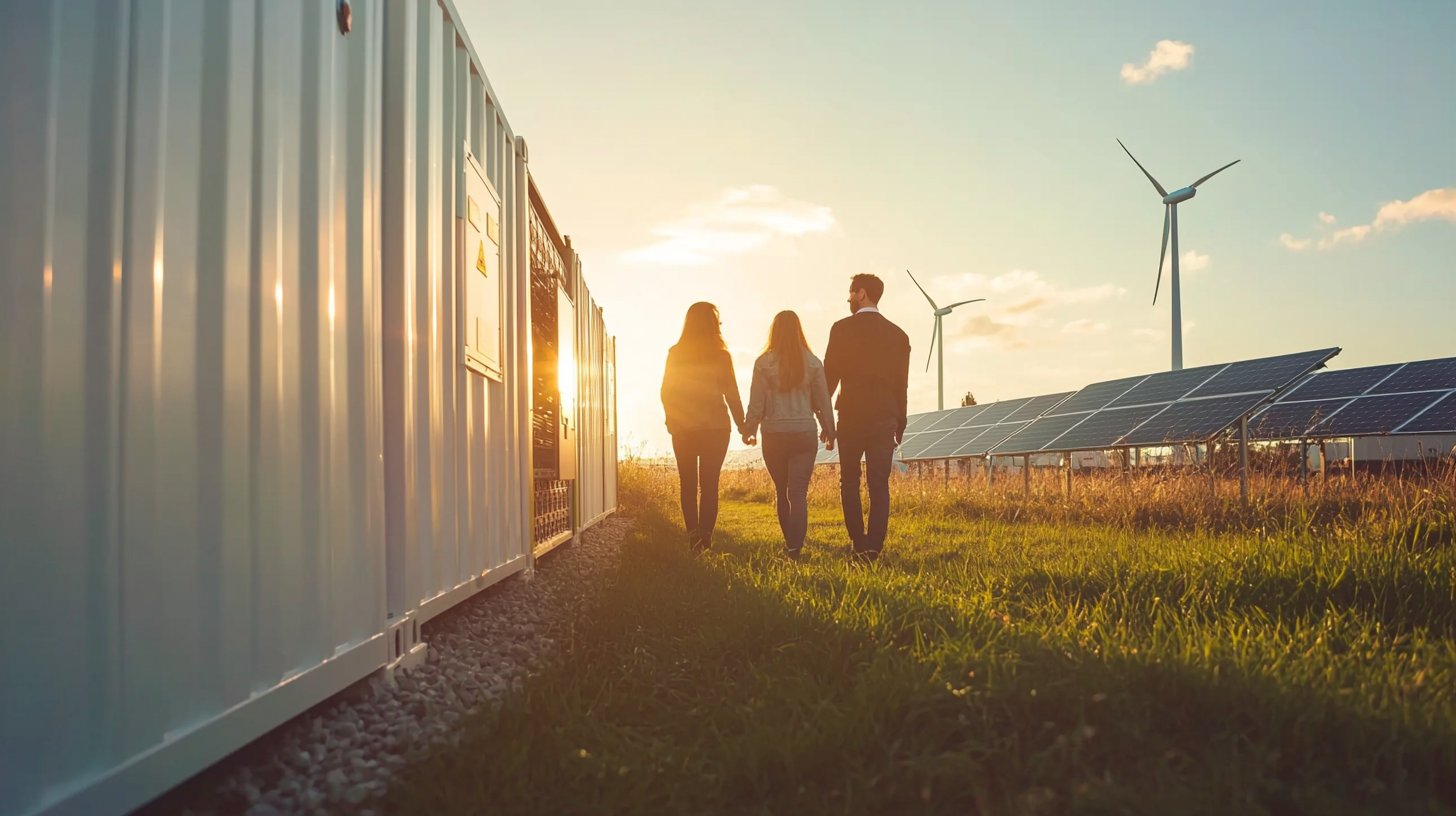 Équipe NR Stock sur site de stockage d'énergie